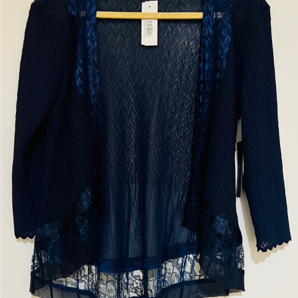 Komarov Midnight Blue Sheer Cardigan